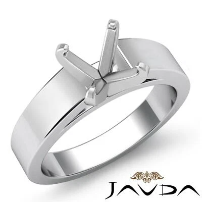 7gm Cathedral Engagement Simple Solitaire Semi Mount Set Wide Shank Ring 5.5m - Image 1 of 4