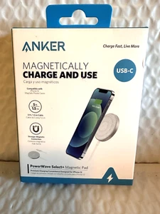 Anker - PowerWave Select+ Magnetic MagSafe Charging Pad - Silver  NEW!! - Picture 1 of 7