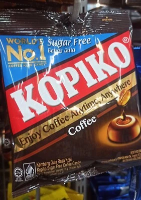 5x Packs of KOPIKO Sugar Free Coffee Hard Candy 75g – The Original Real Coffee - Image 1 of 4