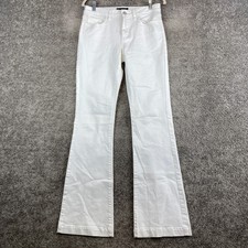 Banana Republic Wide-Leg Denim Jeans Women's Size 28/6 White Mid Rise 5-Pocket