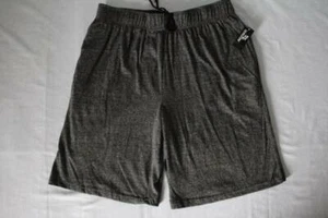 Mens Athletic Shorts XL Gray Basketball Workout Gym Running Pockets Casual Knit - Picture 1 of 2