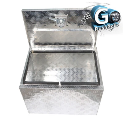 Tool Box Cuboid Aluminum Underbody Truck Flatbed Trailer Storage 24" × 17" × 18" Foto 1 de 4
