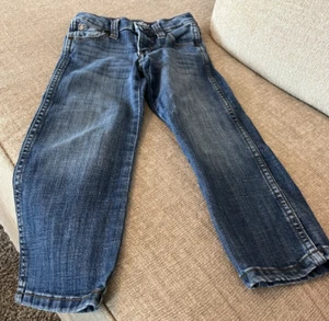 Vintage Retro Wrangler Relaxed Foot Boys Blue Denim Jeans Size 4 Cotton/Poly - Picture 1 of 7