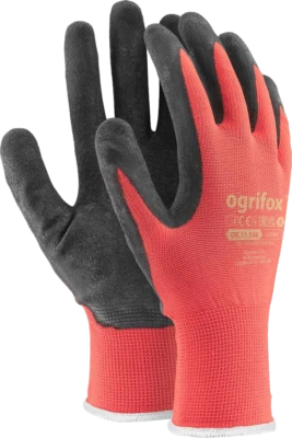 OGRIFOX 12/24 PAIRS LATEX COATED WORK GLOVES SAFETY DURABLE GARDEN GRIP BUILDERS