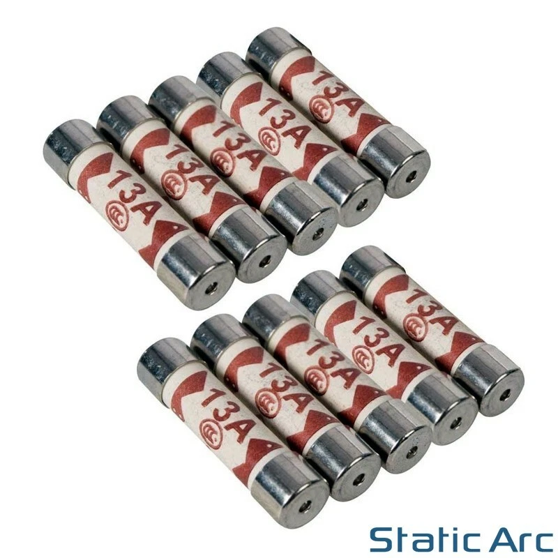 STATIC ARC 13 AMP FUSE DOMESTIC MAINS UK ELECTRICAL PLUG 13A 230V CERAMIC x5/x10/x25/x50