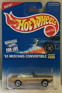 Hot Wheels 65 Mustang Convertible Sp5's #455 Mtfk Gold Malaysia 1996 New Pkg - Picture 1 of 1