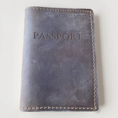 RUSTICO Leather Passport Cover Brown New Without Tags Vacation Travel - Image 1 of 4