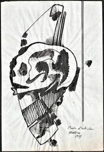 disegno originale a pennarello o China su lucido. " prova d'Artista Martone 1969 - Imagen 1 de 1