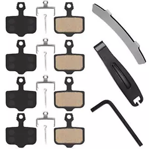 4 Pairs Bike Disc Brake Pads Compatible for Nutt Hydraulic Disc Brakes with Tool - Picture 1 of 9