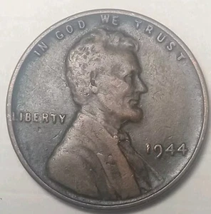 1944 P DK Toned Lincoln Wheat Cent Penny Coin,Free Shipping!!! - Picture 1 of 4