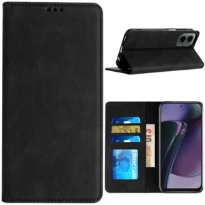 For Moto G Stylus 5G 2024 Case Phone Wallet PU Vegan Leather + Tempered Glass - Photo 1 sur 23