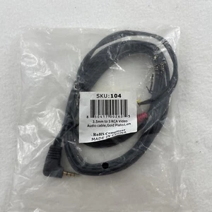 3.5mm To 3 RCA Video Audio Cable, Gold Plated, 6ft - Bild 1 von 5
