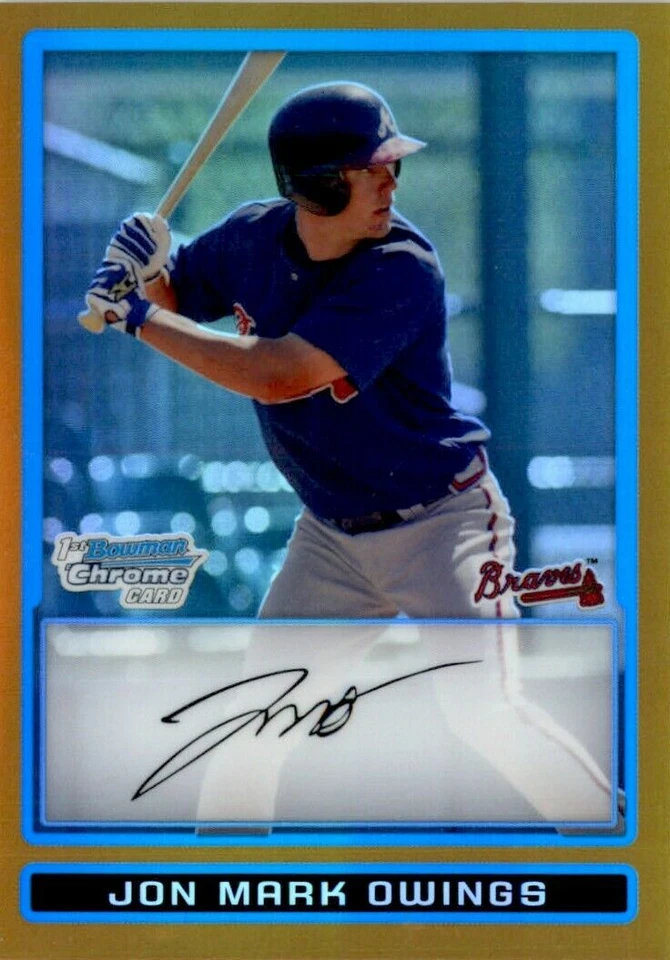 2009 Bowman Chrome Prospects Gold Refractors #BCP47 Jon Mark Owings - Image 1 of 1