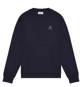 AQUASCUTUM Felpa uomo SMALL LOGO CREWNECK NAVY girocollo blu - Imagen 1 de 3
