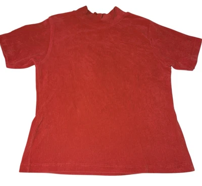 Camisa Crossroads Pana Med Roja Cuello Simulado SS De Colección Retro Años 80 Boho Indie Israel Foto 1 de 4