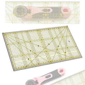 Patchwork Ruler Acrylic DIY Tool Fabric Cutting for Drawing Cloth Enthusiast - Picture 1 of 7