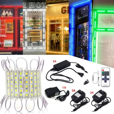 5054 SMD 6 LED Module Light For Store Front Window Sign Lamp+Remote+Power - Image 1 of 4