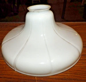 Lámpara de aceite colgante Aladdin vintage pantalla, vidrio esmerilado lámpara de luz de gasoil acanalada - Imagen 1 de 4