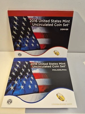 2016 P & D US Mint Set Uncirculated 28 Coins OGP Original Mint Packaging - Image 1 of 4