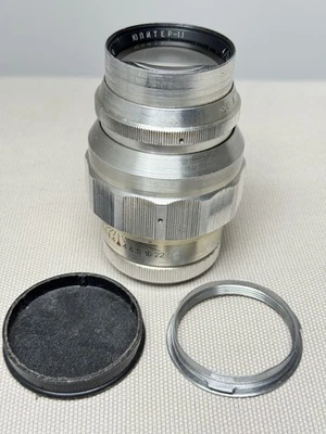 Lente Jupiter 11 soviética vintage 4/135 mm plata teleobjetivo montaje M39*M42 Foto 1 de 4