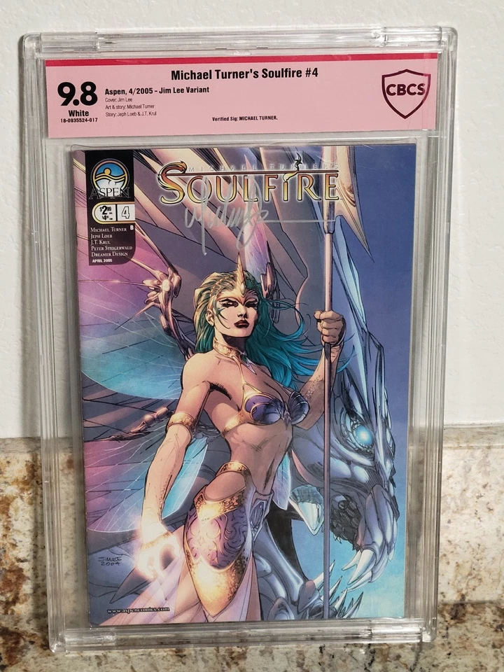 Soulfire #4 Image 2005 CBCS 9.8 Signed by Michael Turner Jim Lee Variant cover - Image 1 of 3