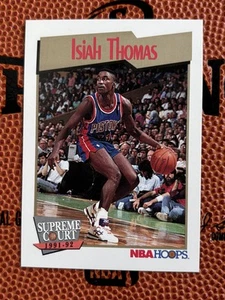 1991-92 NBA Hoops Supreme Court Isiah Thomas #464 Pistons - Picture 1 of 2