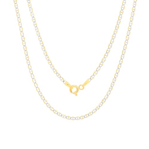 GUCCI Collana catena ancora marinaio taglio diamante pavè oro giallo 10 kt massiccio 2 mm 22"