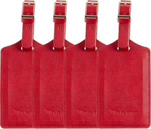 Luggage Tags for Suitcases PU Leather Travel Tags Bag Tags Privacy Protection Tr - Picture 1 of 12