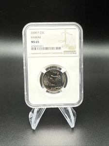 2008-P NGC MS65 Hawaii State Quarter Business Strike 25C - Picture 1 of 2