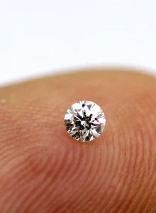 Certified 0.06 Ct Round Brilliant Cut 100% Natural Loose Diamond G/VVS1 Grade - Picture 1 of 11