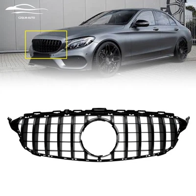Front Bumper Grille For Mercedes Benz W205 C-Class 2015-2018 C250 C300 Grill - Image 1 of 4