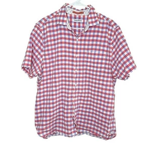 Tommy Bahama Men's Linen Blend Checkered Button Front Shirt Size Large - Picture 1 of 7