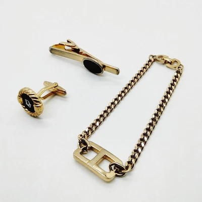SIN TARIFA Pulsera Dior Gemelos Corbata Pin Juego de 3 Metal Dorado 4606388 Foto 1 de 4