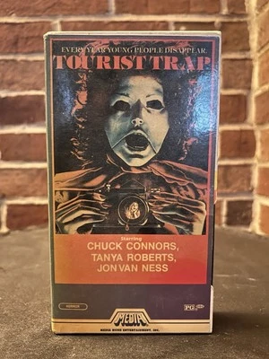 TOURIST TRAP VHS Media 1984 Chuck Connors Tanya Roberts VHS - Image 1 of 4