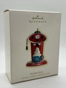 Hallmark 2009 Holiday Perks Coffee Maker Java Keepsake Christmas Ornament NEW - Picture 1 of 4