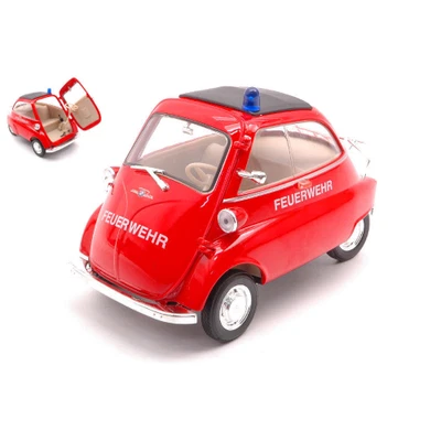 BMW ISETTA FEUERWEHR 1955 1:18 Welly Pompieri Modellino Nuovo - Immagine 1 di 3