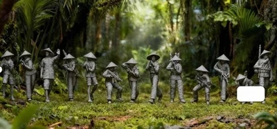 1/35 Scale Vietnam War Viet Cong 13 Figures Unpainted Resin Model - Image 1 of 2