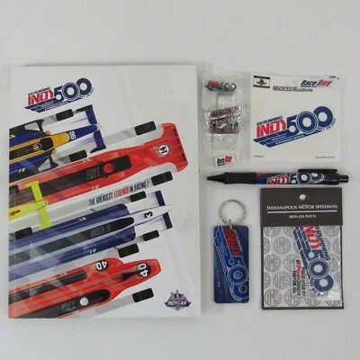 2017 Indy 500 Program Fan Pack Event Pins Patch Decal Keychain Ballpoint Ink Pen - Image 1 of 4
