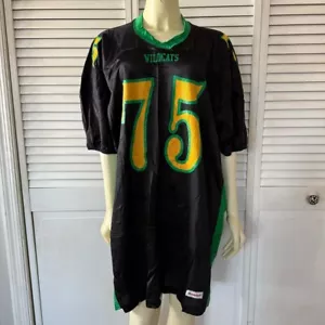 Maglia calcio unisex Riddell 2XL nero verde Wildcats #75 - Foto 1 di 10