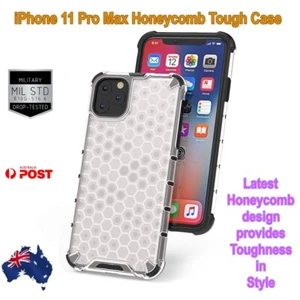 OzTEC Apple iPhone 11 Pro Max TOUGH Stylish Honeycomb Design Protective Case - Photo 1 sur 12