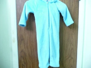 ONE PIECE BLUE COOKIE MONSTER FURRY WITH HOOD AND EYES OUT FIT - Picture 1 of 2