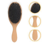 Air Brush Hair Comb For Women Pig Bristle Solid Wood Hairbrush