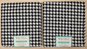 2 Waverly FAT QUARTER 18" x 21" Blue & White Houndstooth Fabric - Picture 1 of 6