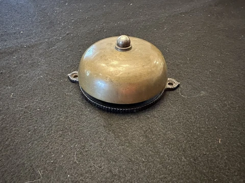 Antique Brass & Cast Iron 1879 Door Bell Cover