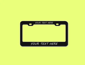 Custom Made Two-Hole License Plate Frame - Any Text or Logo - Picture 1 of 13