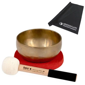 Sela Klangschale se260 Harmony Singing Bowl 12 mit Schlägel und Mikrofasertuch - Picture 1 of 11