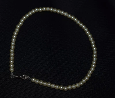 925 Sterling Silver 10" String Bracelet Freshwater Pearl Gemstone Round Beads - Image 1 of 4