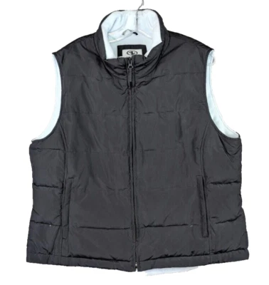 Athletic Works Ladies Down Black Puffer Vest Full Zip Polyester Size XL (16/18) - Image 1 of 4