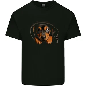 T-Shirt A Dackel Puppy in a Pocket Hund Herren Baumwolle T-Shirt Top - Bild 1 von 3