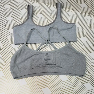 NWOT Hanes Girls' Youth Seamless Comfort Bras Gray Lot of 2 Size XL (14-16) - Imagem 1 de 4